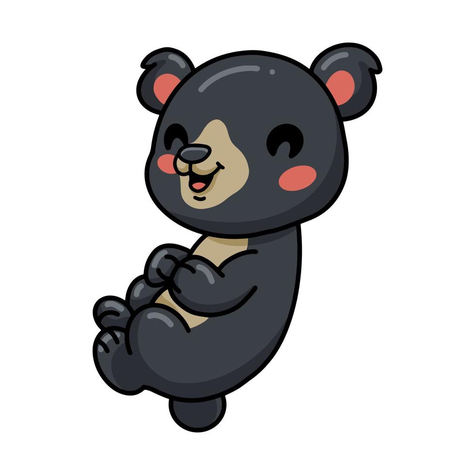 Cute little bear cartoon posing vector