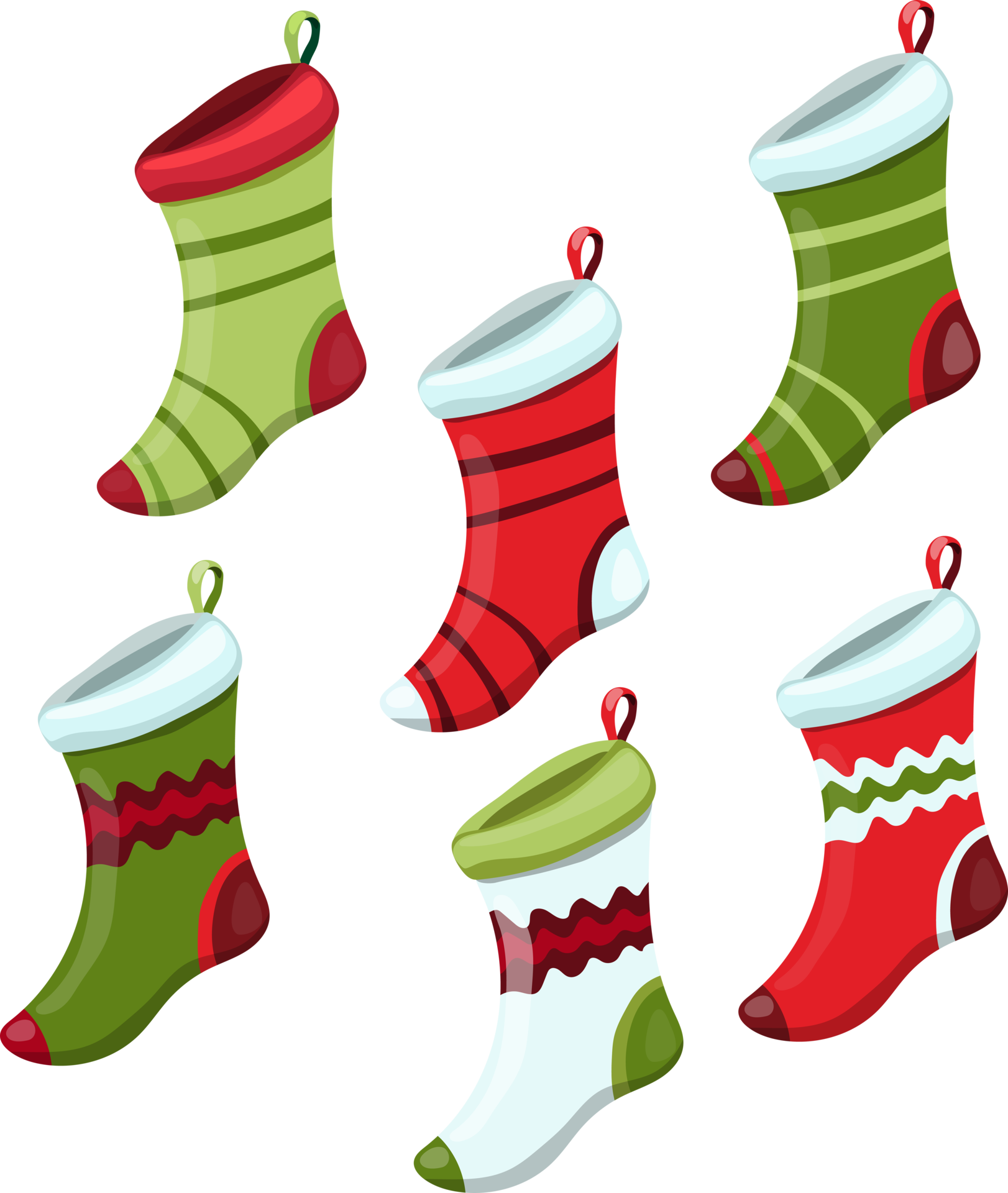 Free christmas stockings clipart. Winter decor. Christmas Clip Art 12224839  PNG with Transparent Background