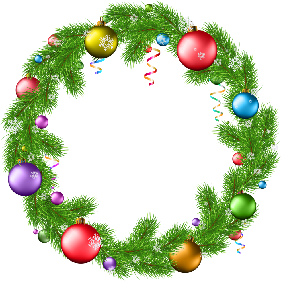 clipart de couronnes de noël png