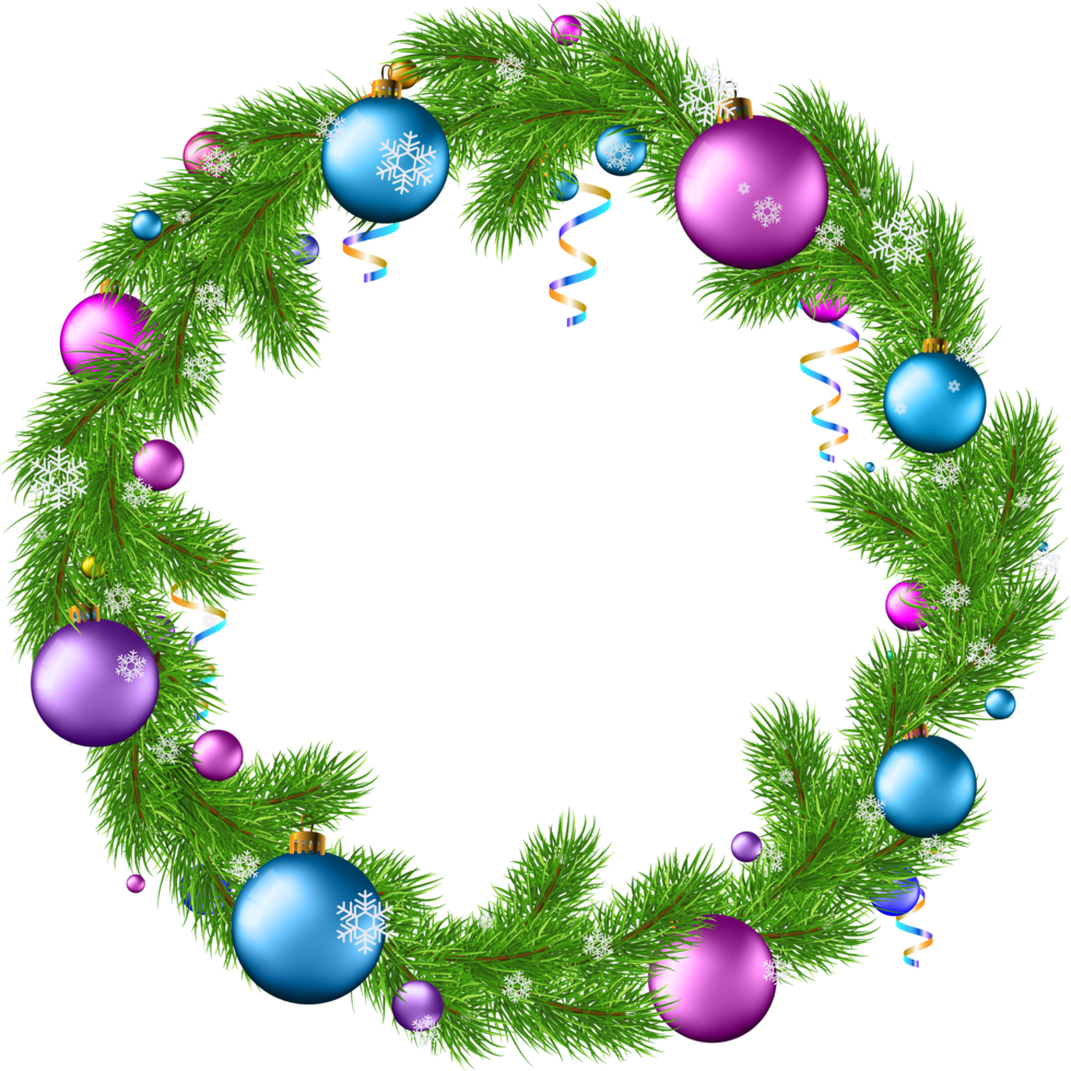 Christmas wreaths Clipart 12224847 PNG