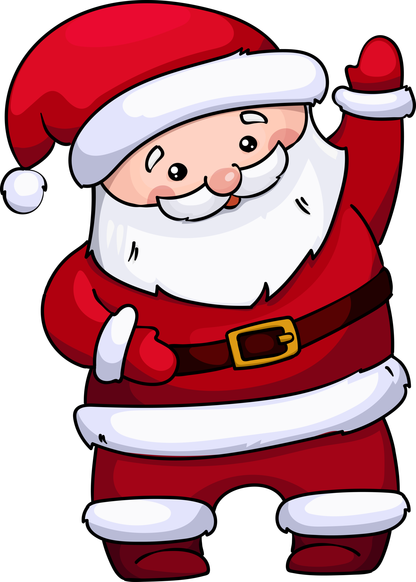 Free Funny cartoon character of Christmas Santa Claus 12224867 PNG with  Transparent Background