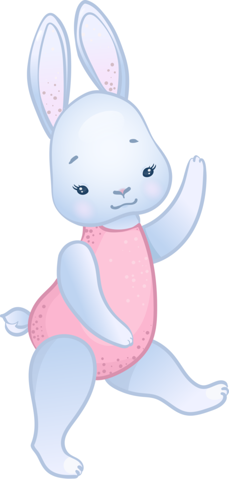 illustration de dessin animé mignon lapin dessiné à la main, douche de bébé en pépinière png