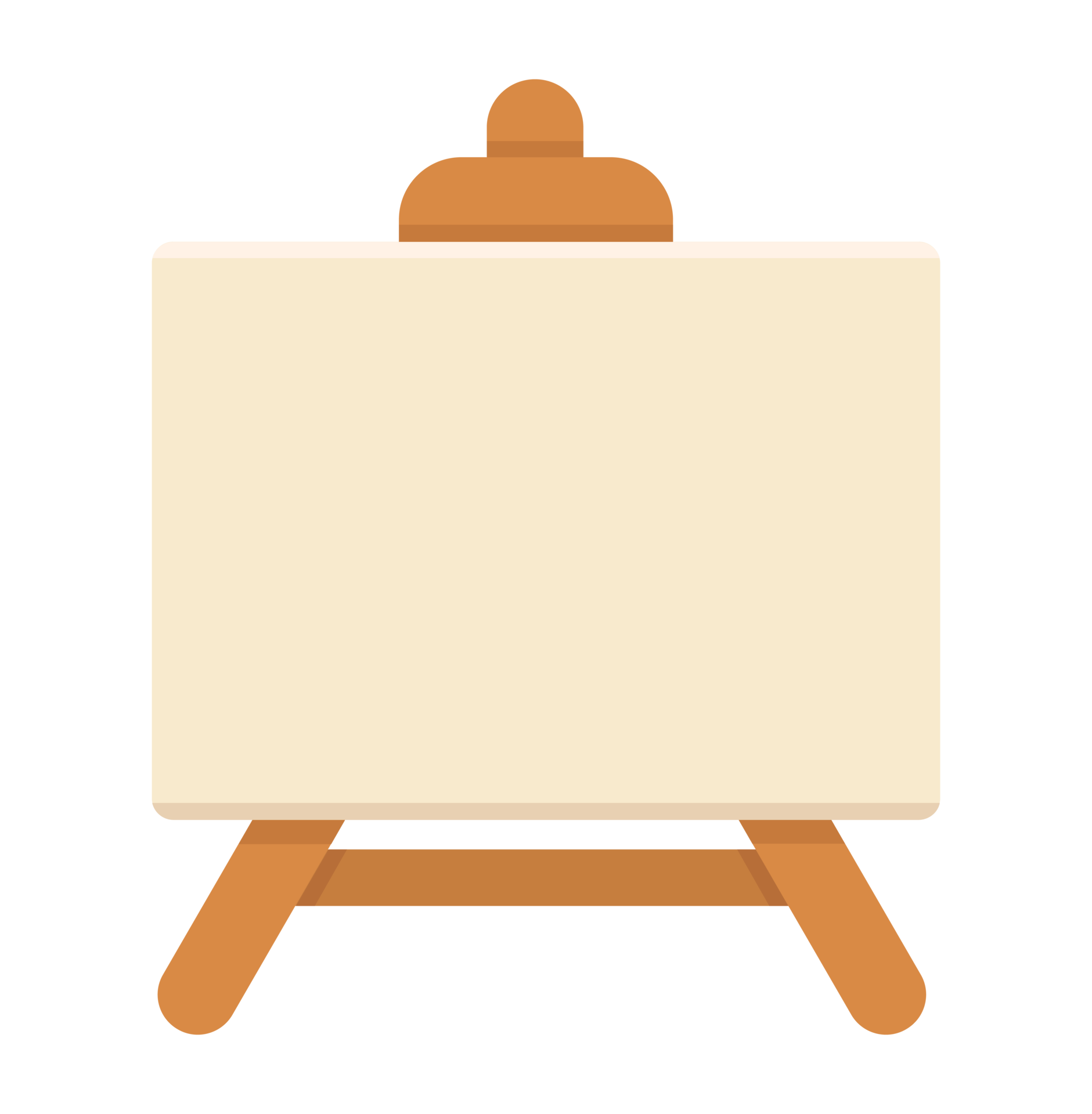 Easel With Canvas Clip Art