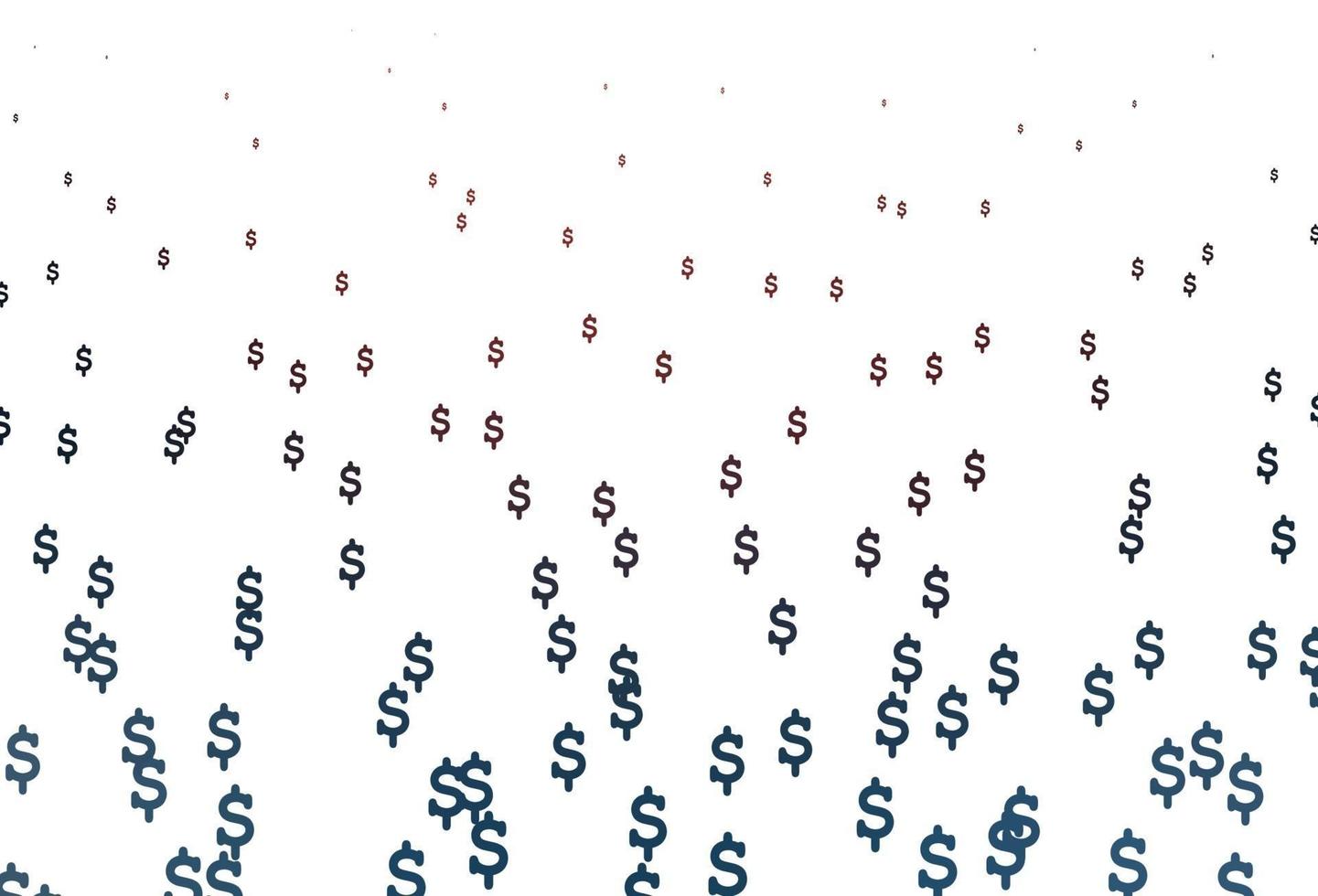 Dark Blue, Red vector background with Dollar.