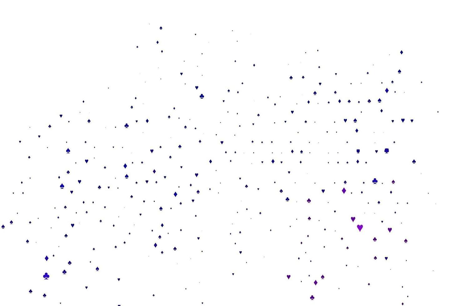 plantilla de vector de color púrpura claro con símbolos de póquer.