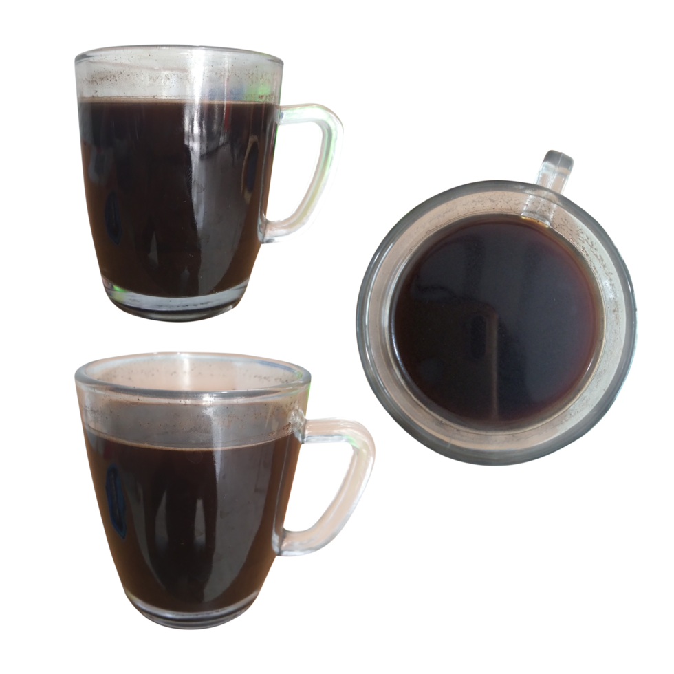 Cofee on cup with three angle png