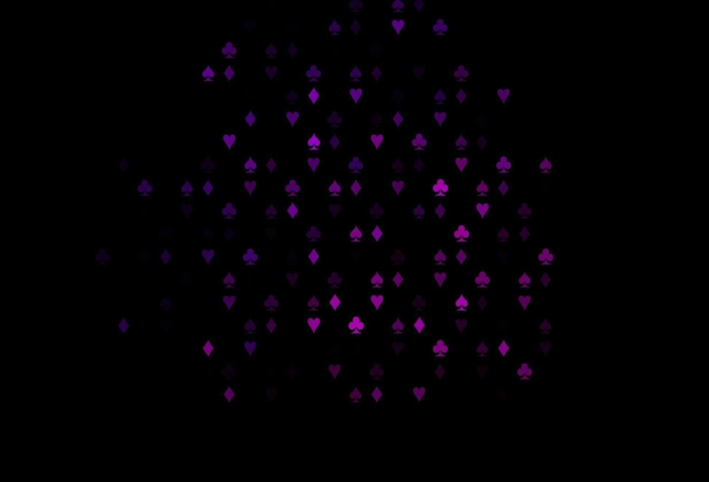 Dark Purple vector pattern with symbol of cards.
