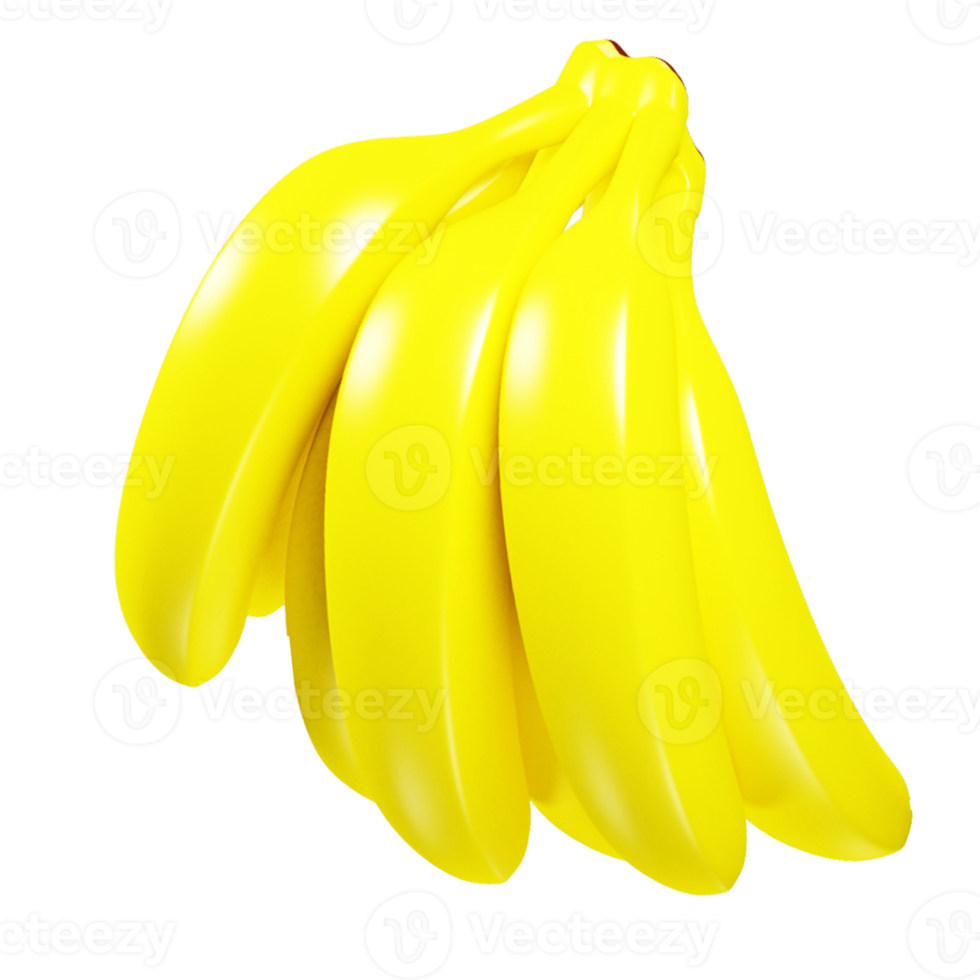 Fruits concept of yellow banana for daily nutrition. png