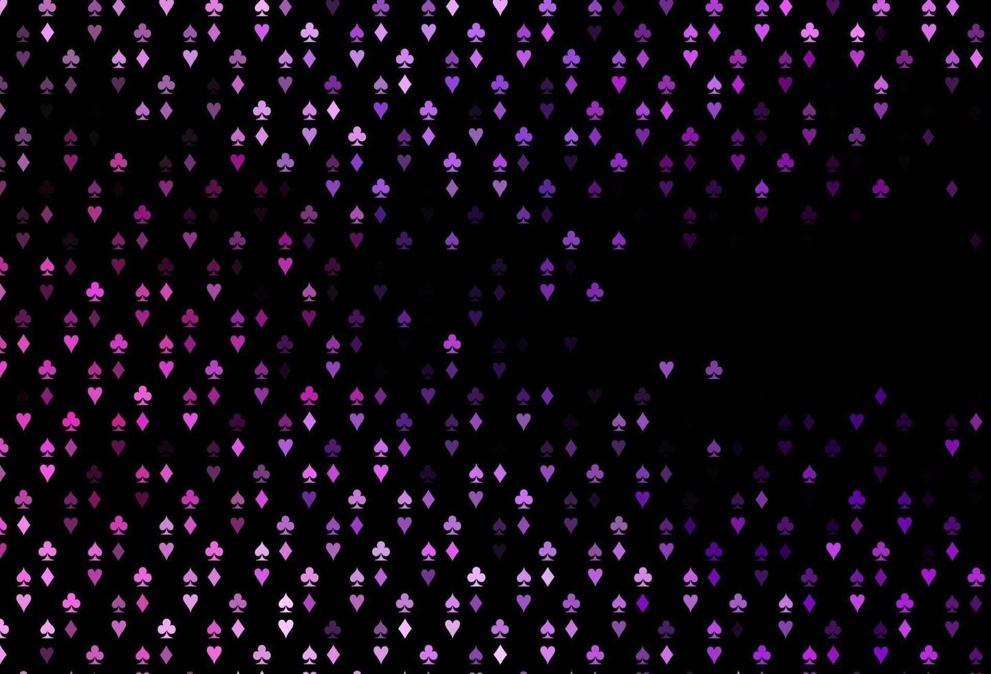 Dark Purple vector pattern with symbol of cards.