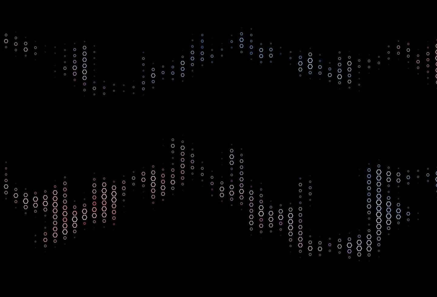 Dark Blue, Red vector backdrop with hexagons.