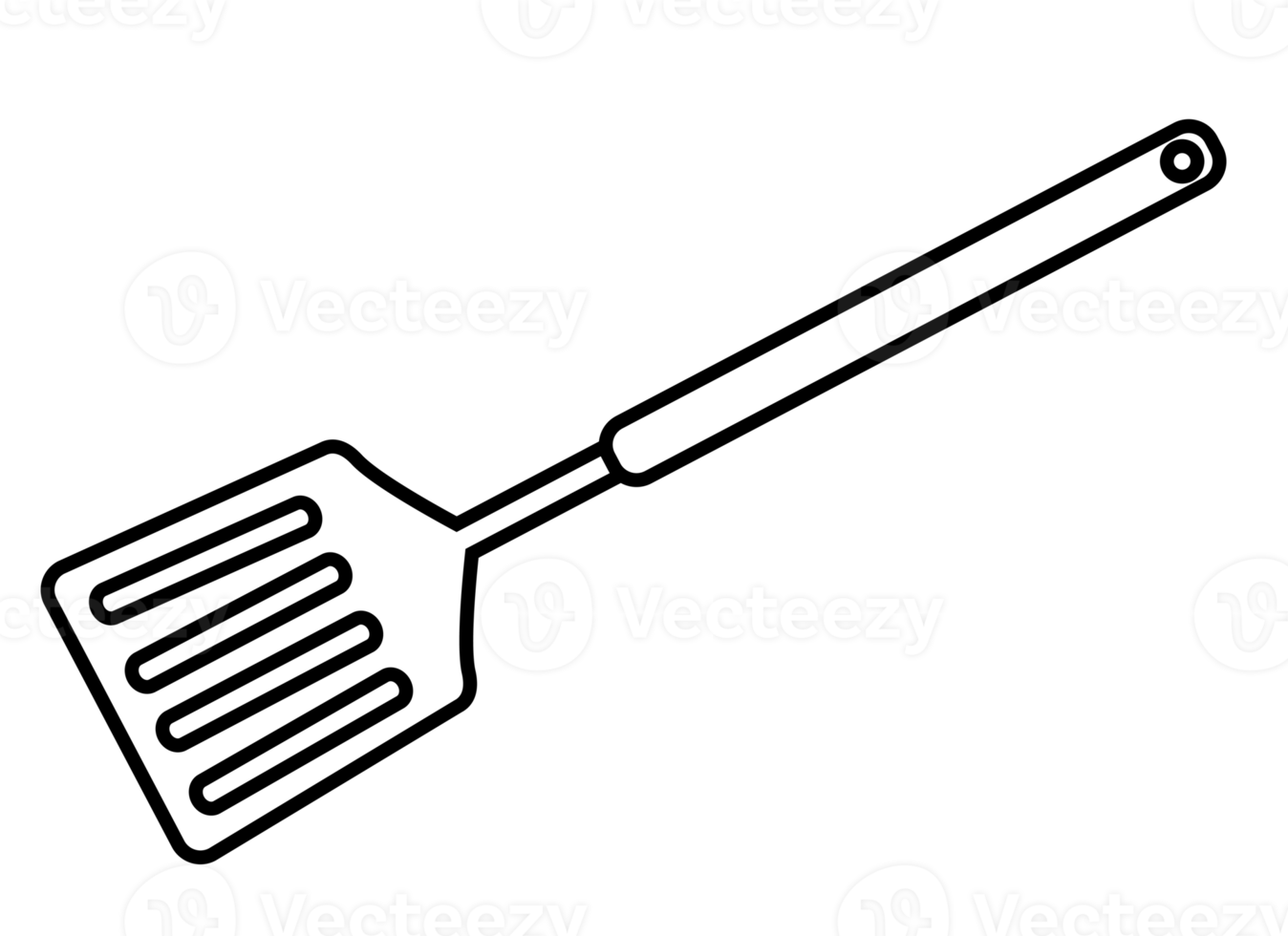 Black outline kitchen utensil, PNG with transparent background