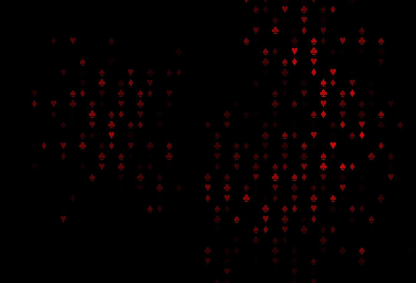 Dark Red vector cover with symbols of gamble.