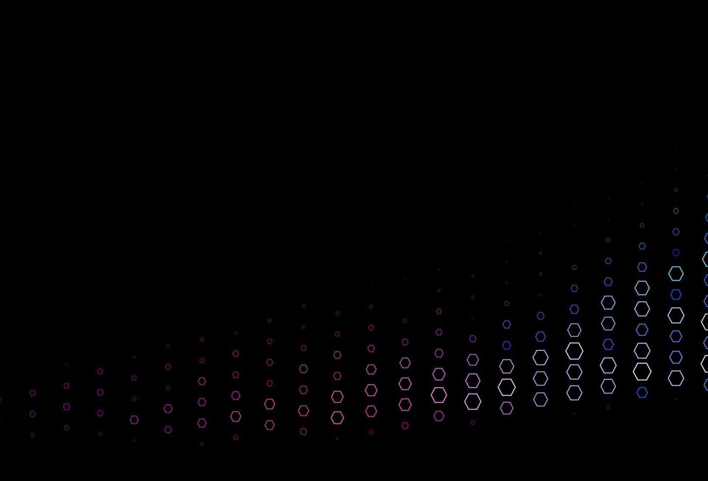 plantilla de vector azul oscuro, rojo en estilo hexagonal.