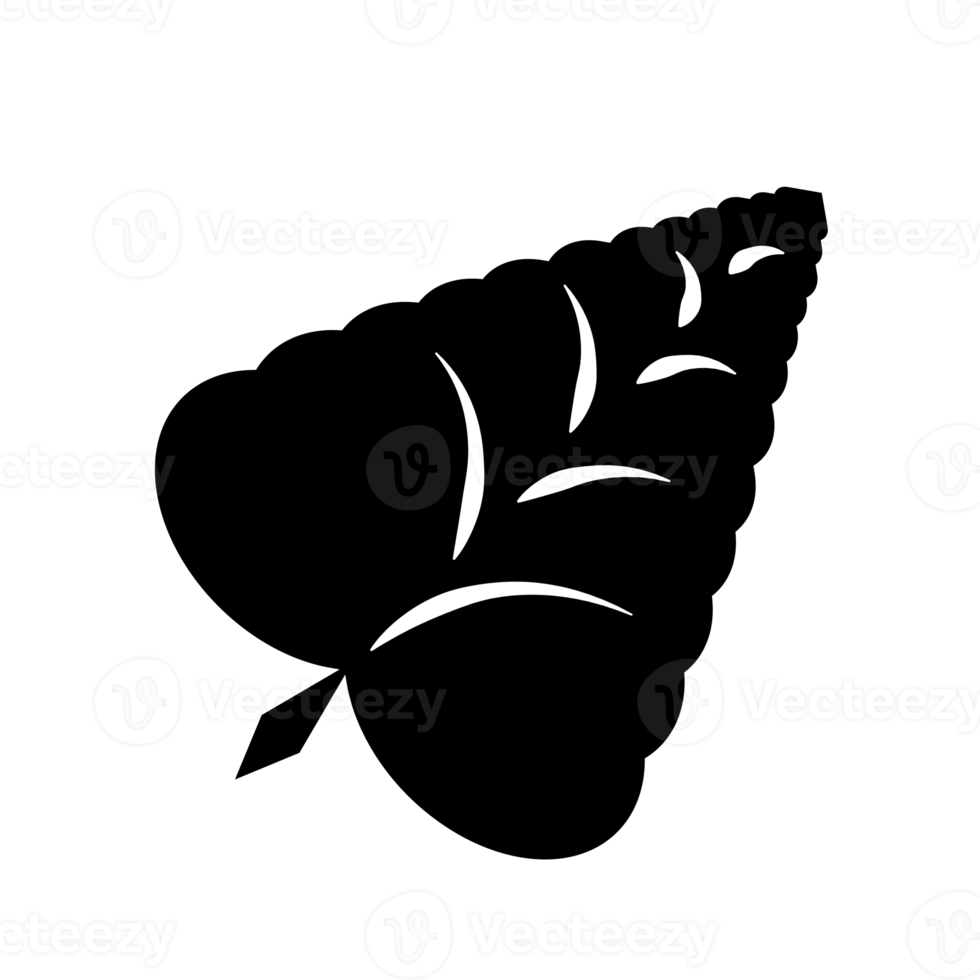 Leaf black logo, PNG with transparent background.