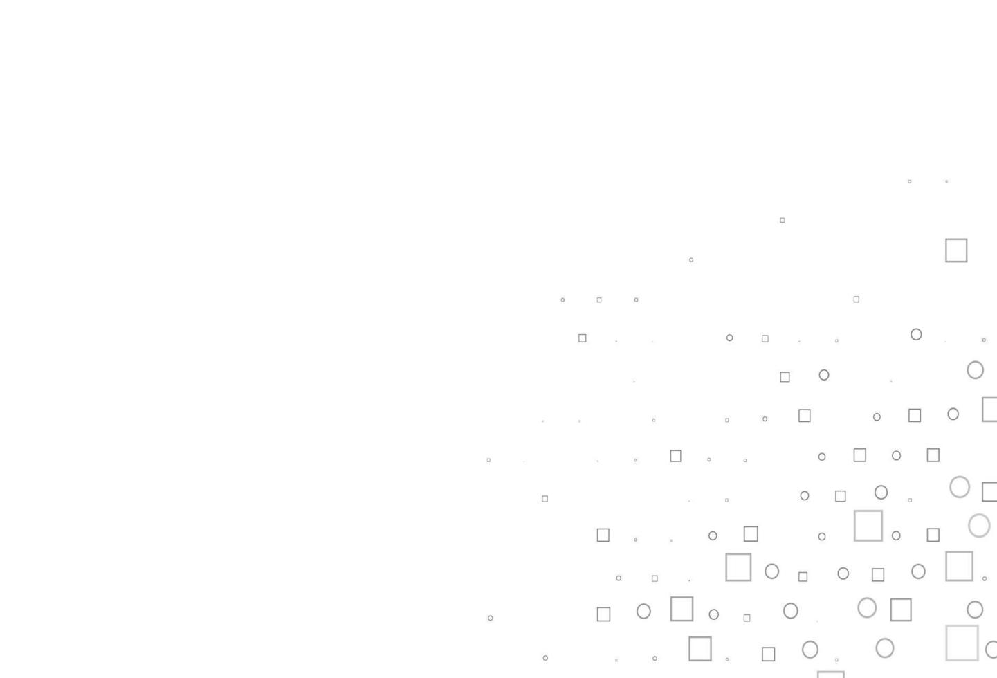 Light Silver, Gray vector background with circles, rectangles.