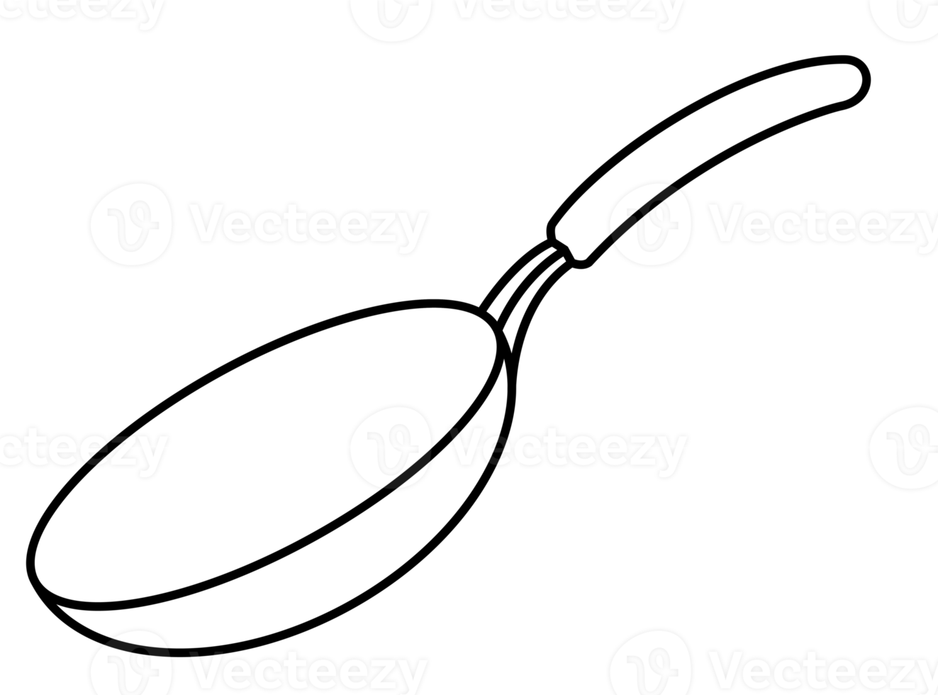 Black outline kitchen utensil, PNG with transparent background