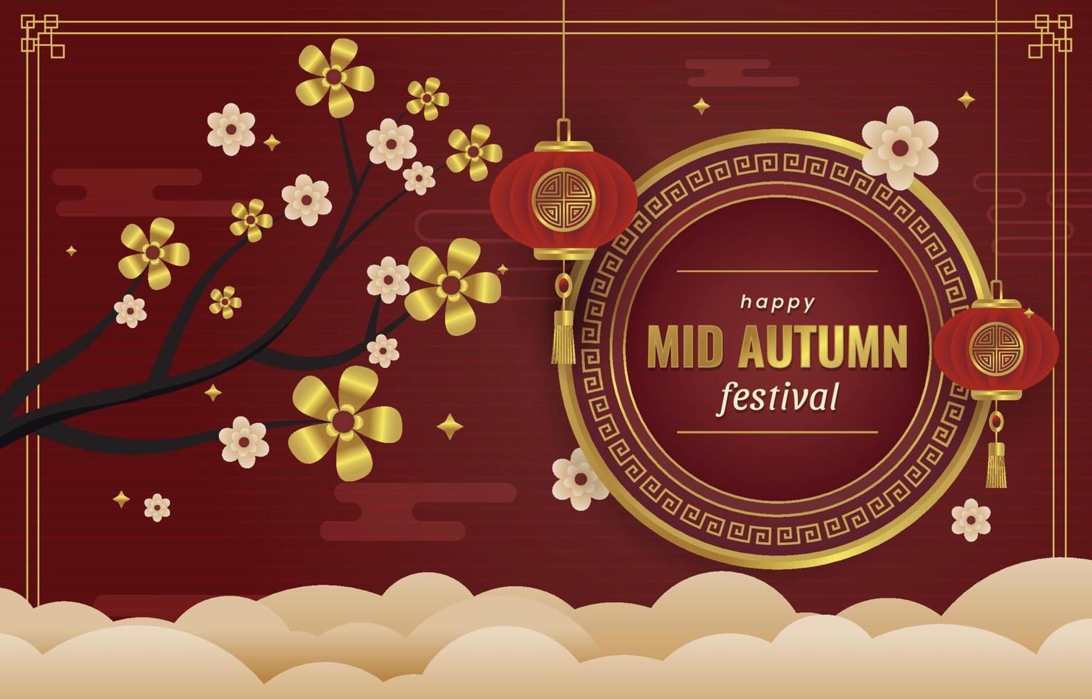 Mid Autumn Background vector