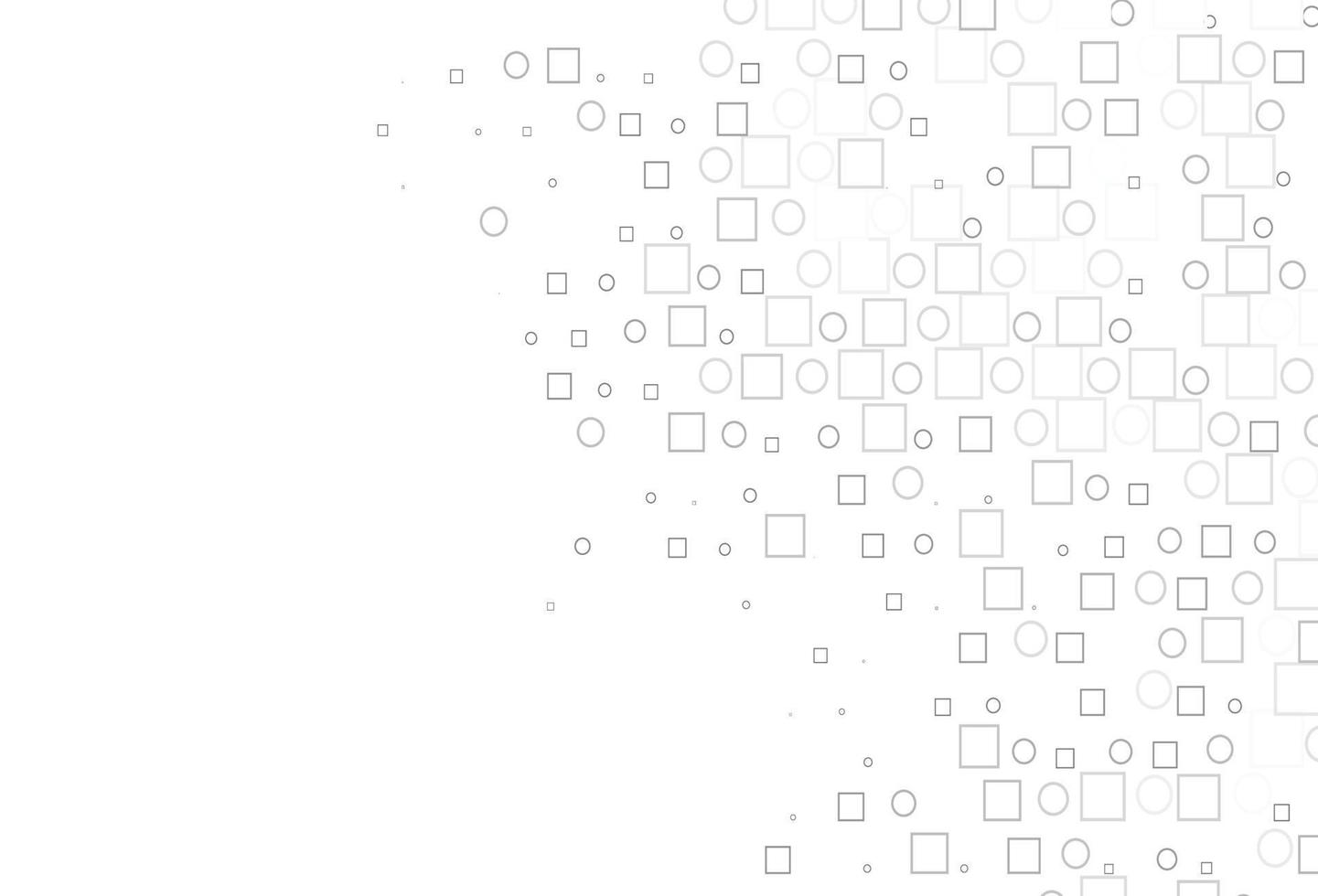 Light Silver, Gray vector background with circles, rectangles.