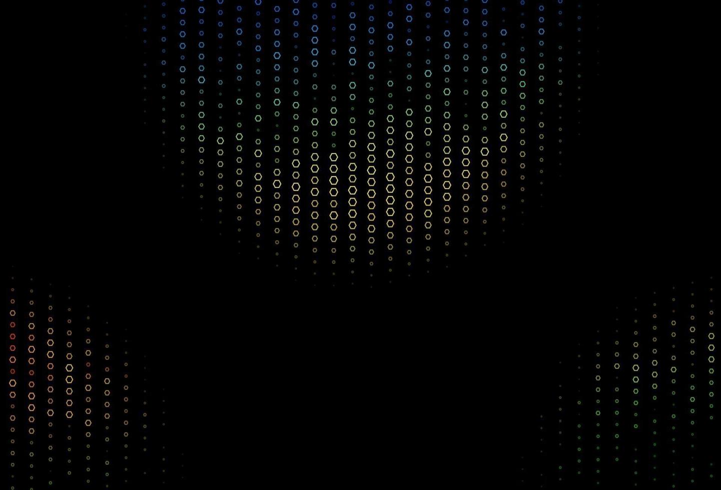 Dark Blue, Yellow vector backdrop with hexagons.