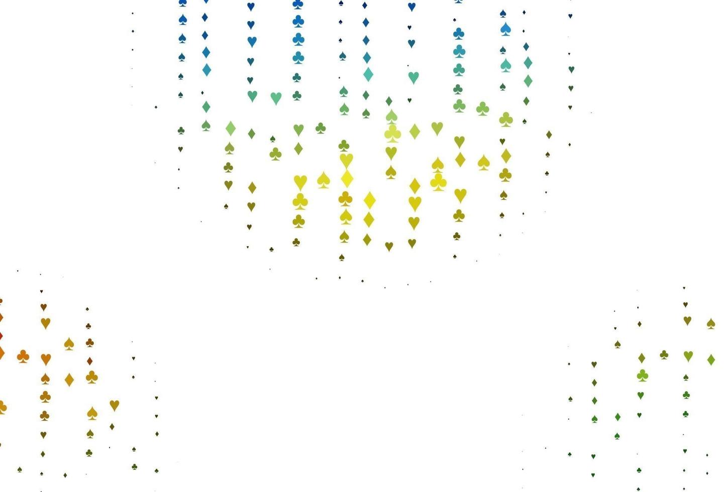 Light Blue, Yellow vector template with poker symbols.