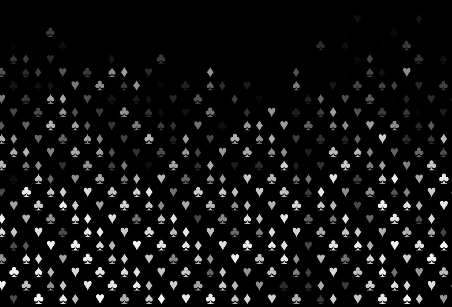 Dark Silver, Gray vector pattern with symbol of cards.