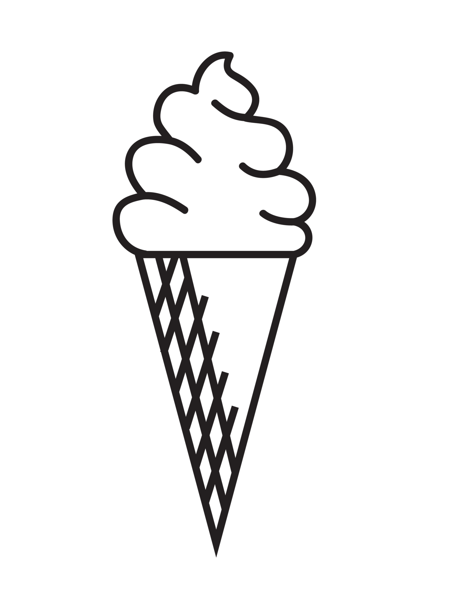 ilustração de arte de linha de sorvete, png com transparente 12226310 PNG