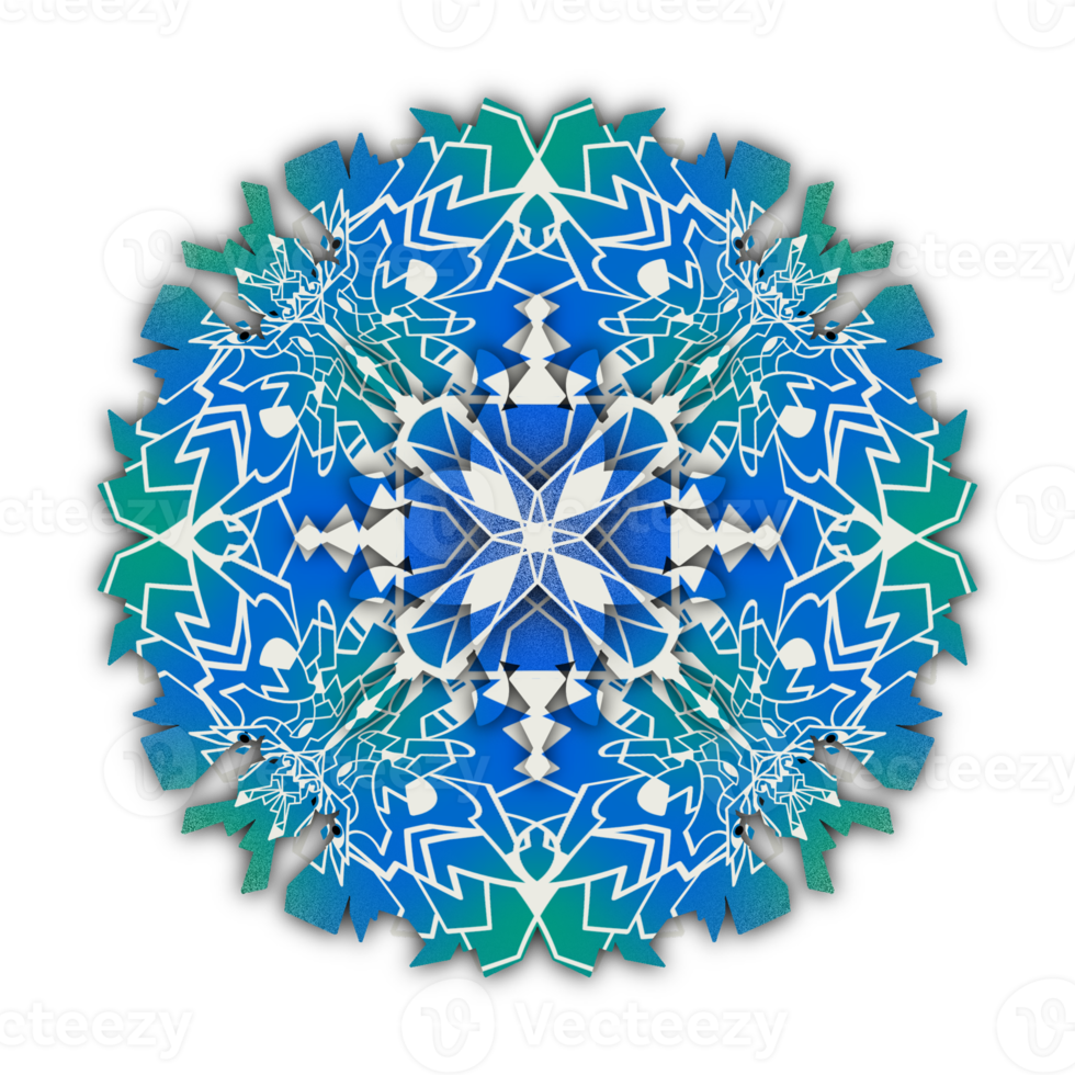 The blue green flower mandala png