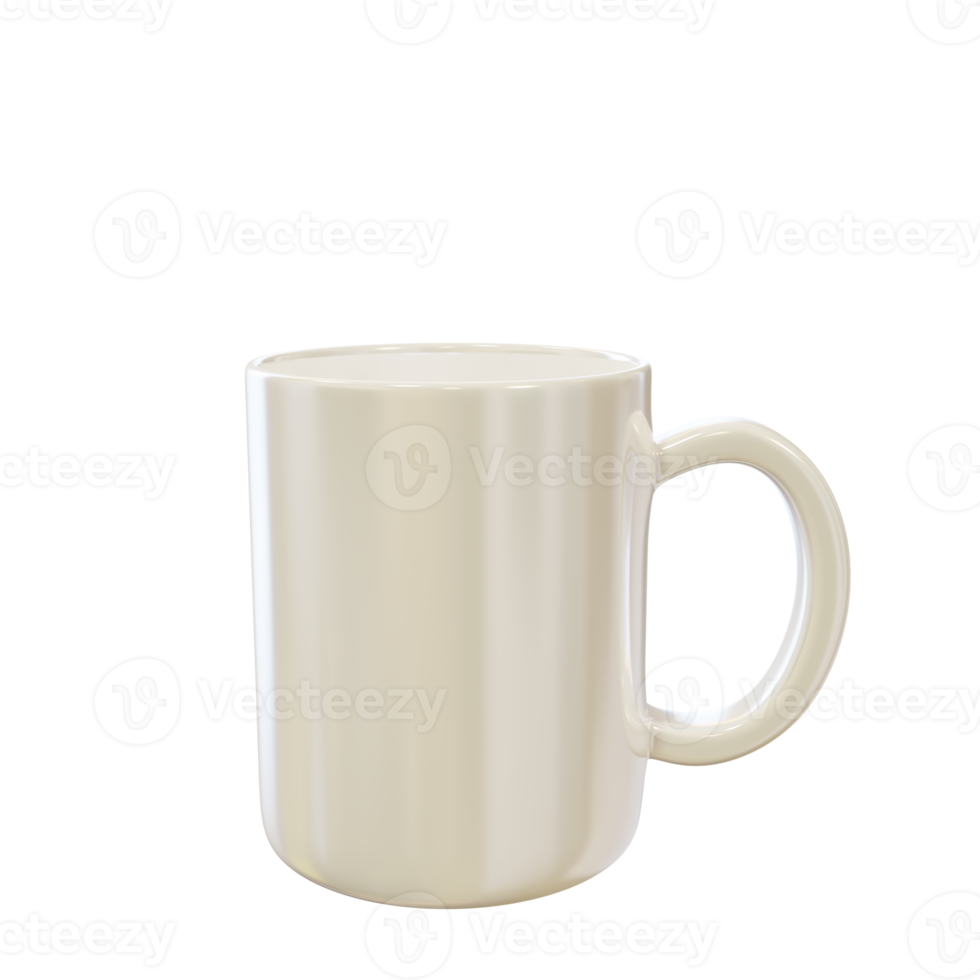 taza brillante. renderizado 3d png