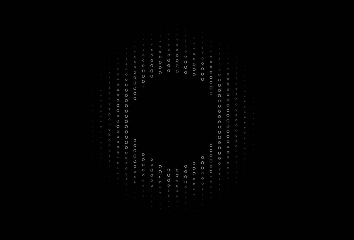 Dark Black vector cover with set of hexagons.
