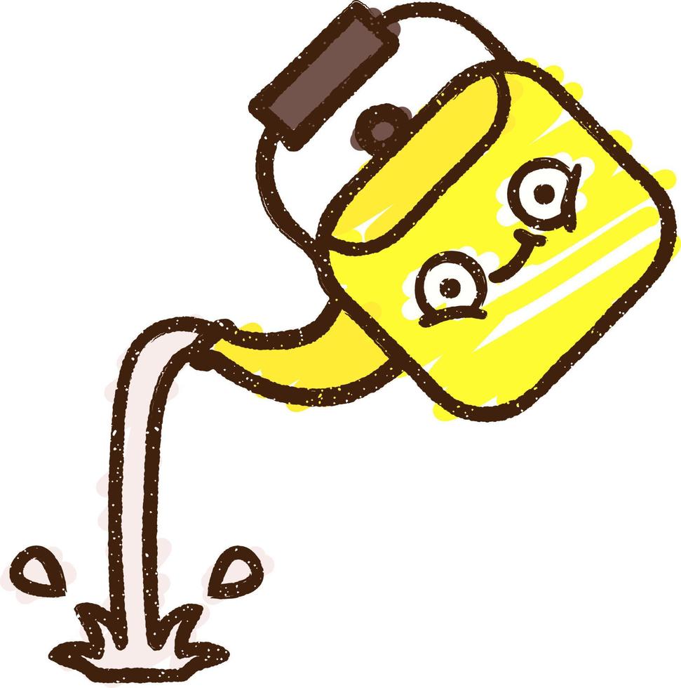 Pouring Kettle Chalk Drawing vector