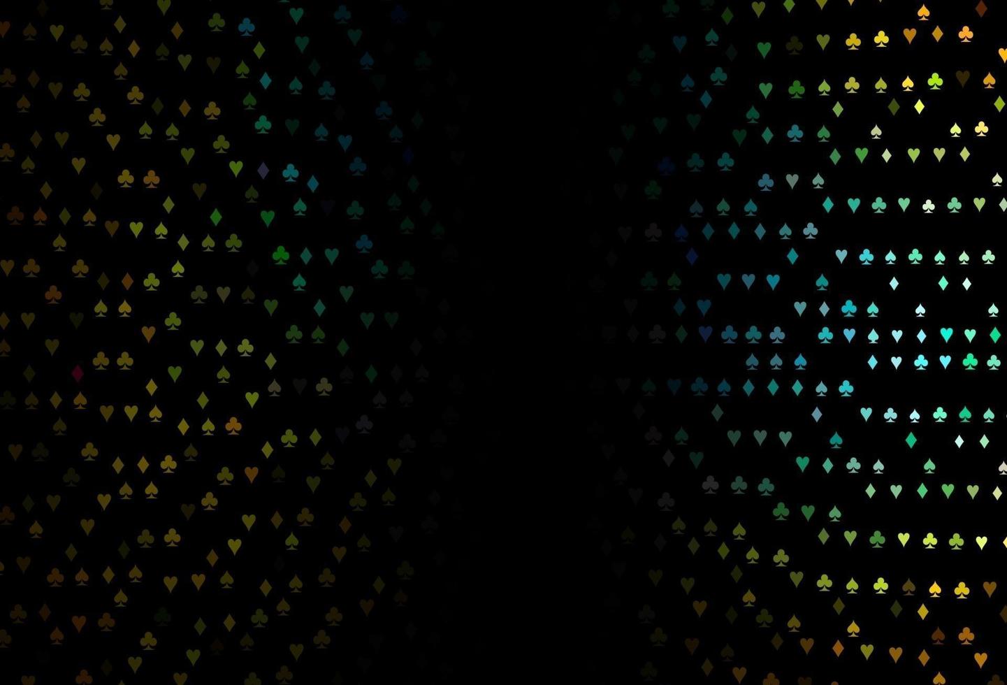 Dark Black vector texture with playing cards.