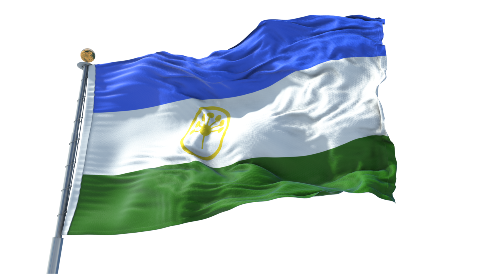 Bashkortostan 3d Waving Flag PNG