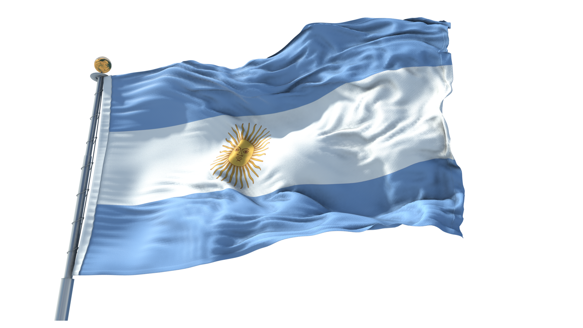 Argentina 3d Waving Flag Png 12226710 Png