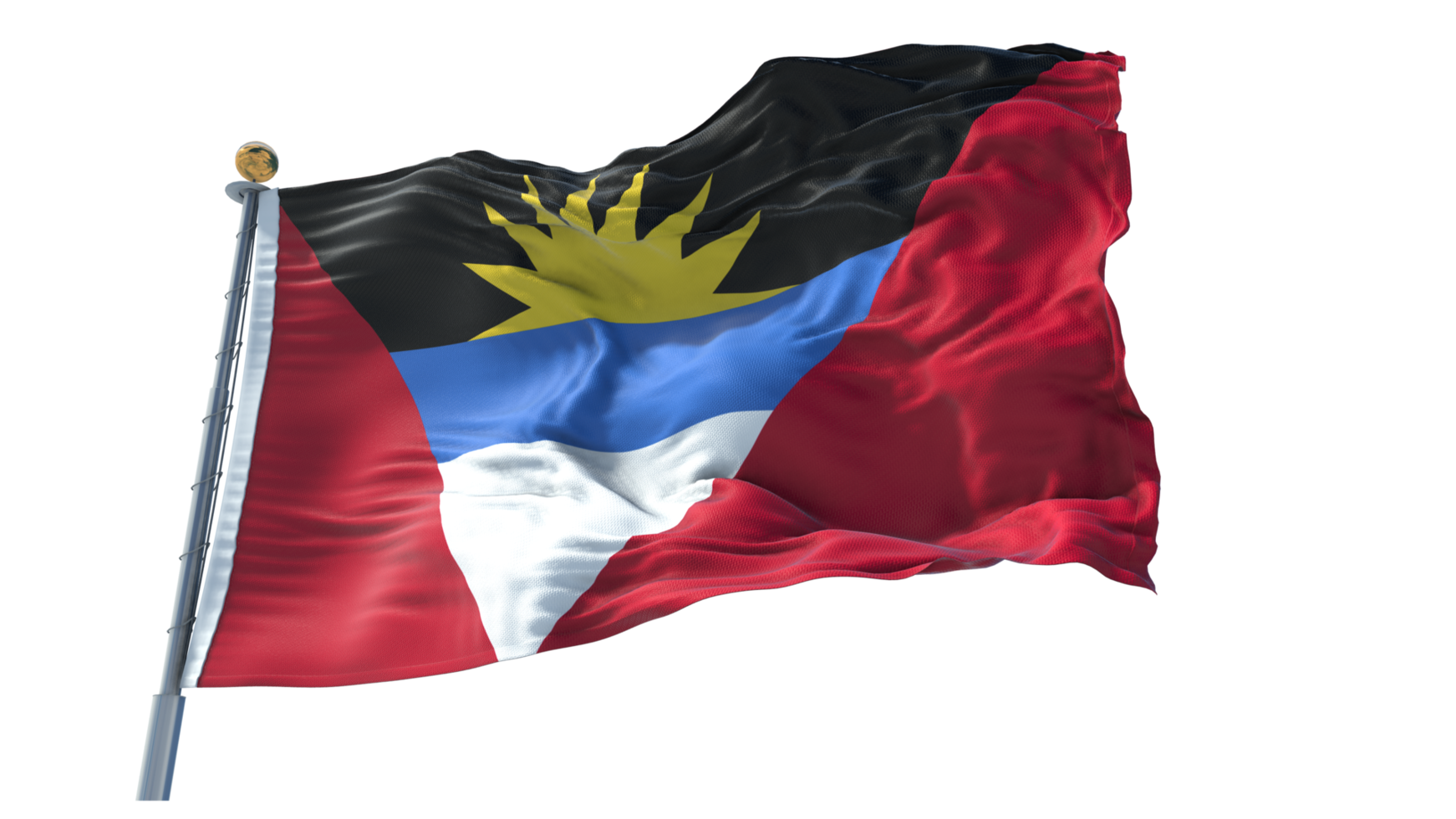 Aruba 3d Waving Flag PNG