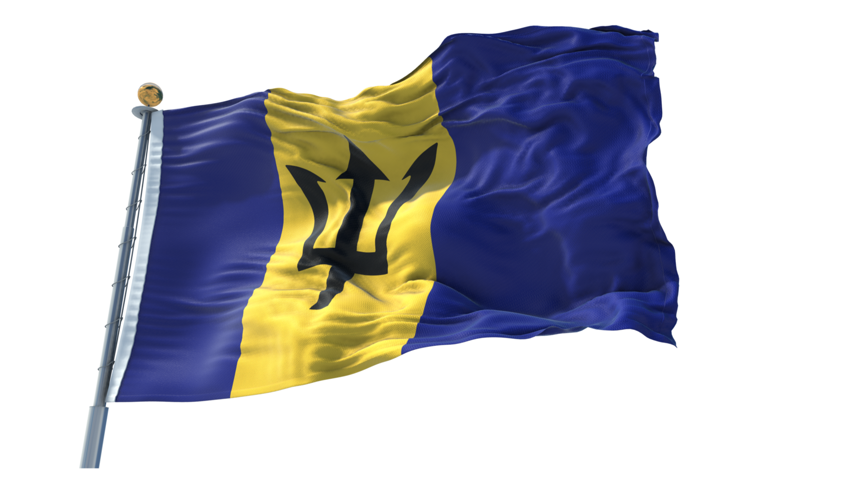 Aruba 3d Waving Flag PNG