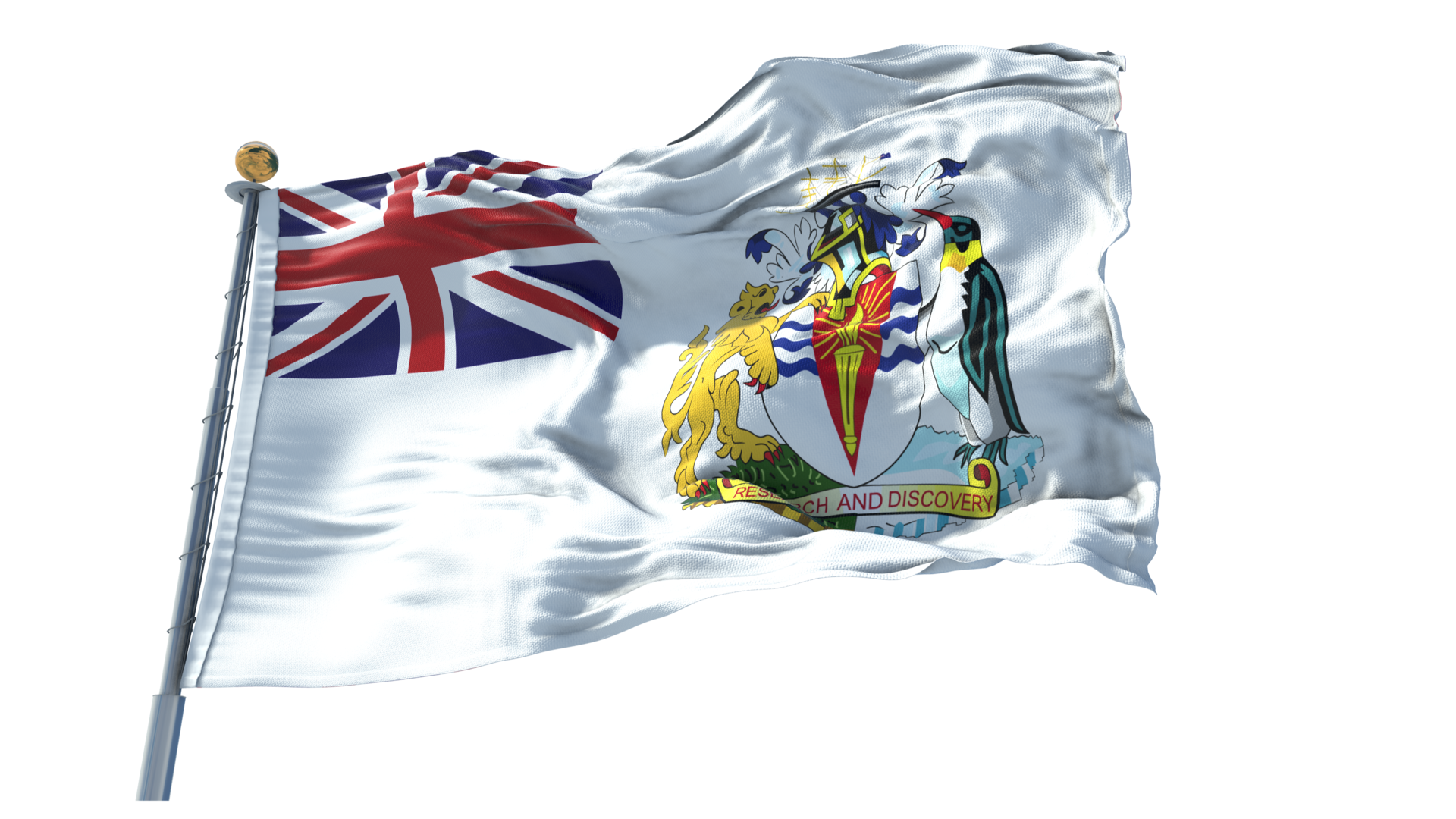 British Antarctic Territory waving flag PNG 12226726 PNG