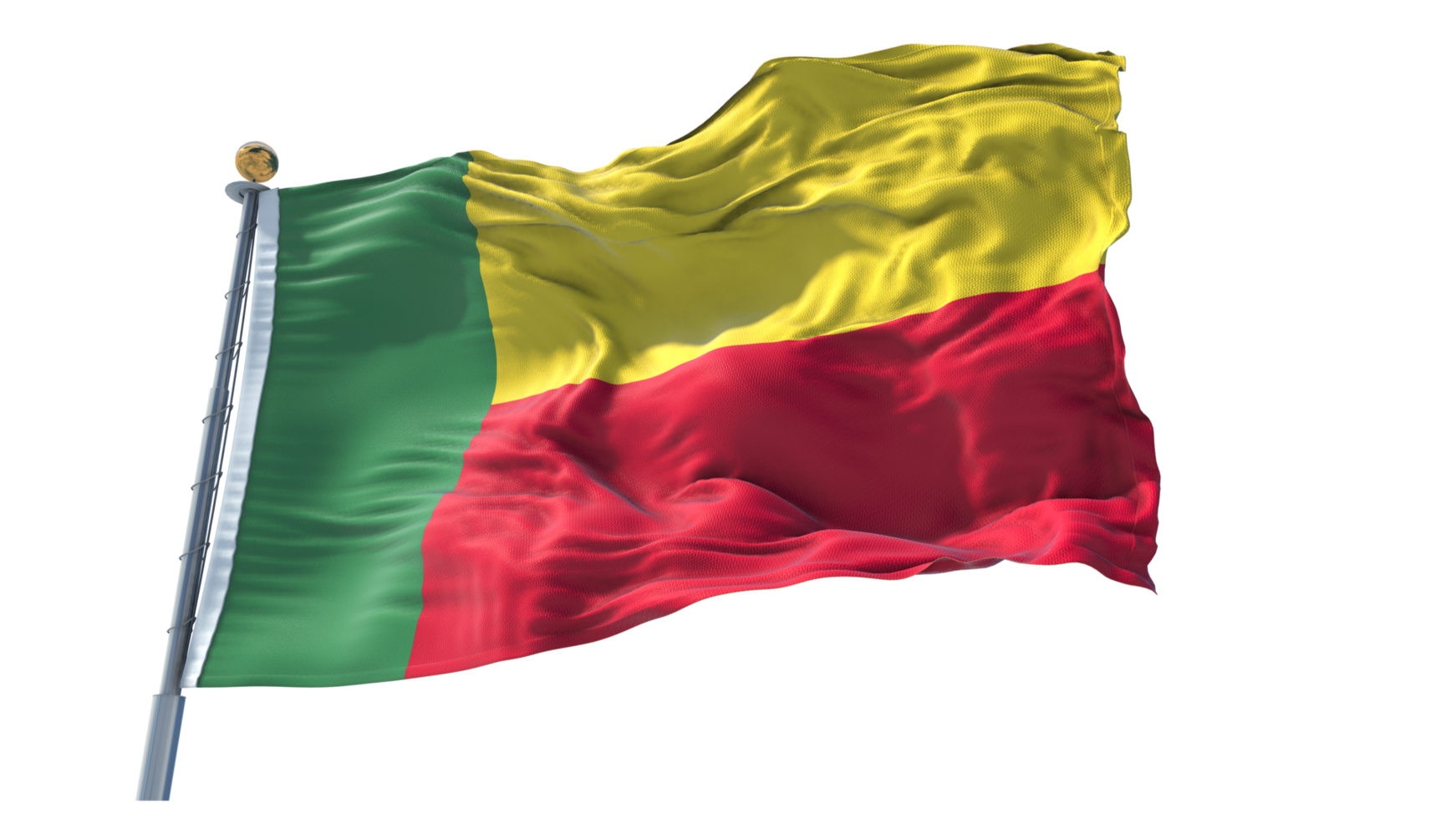 Benin golvend vlag PNG