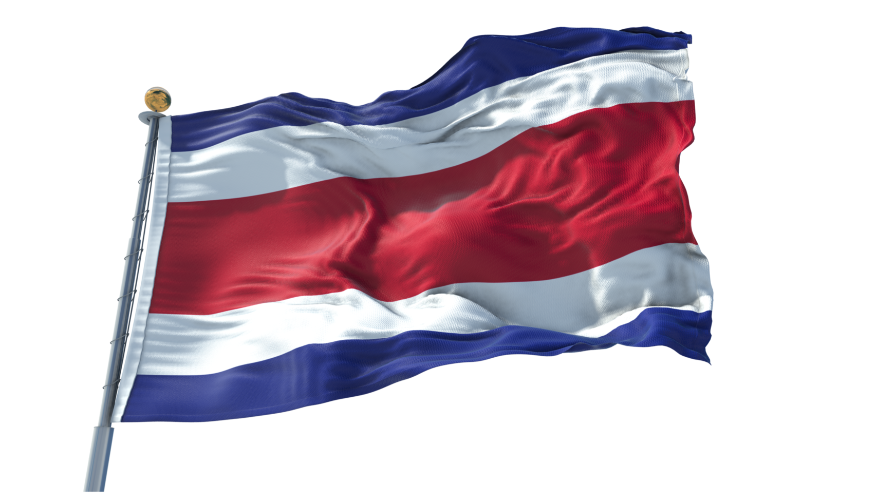 costa rica agitant le drapeau png