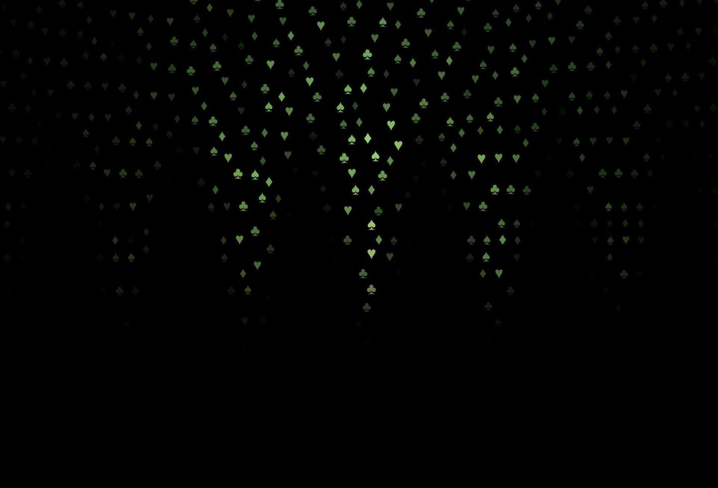 Dark Green vector pattern with symbol of cards.
