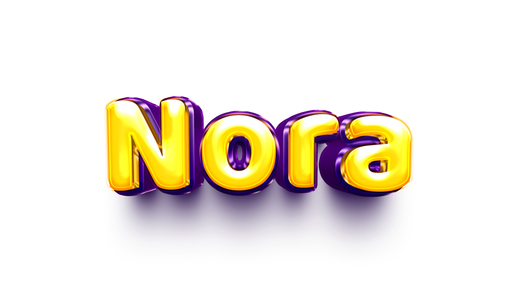 mädchenname zum geburtstag feier ballon luft glänzend hängend englisch nora png