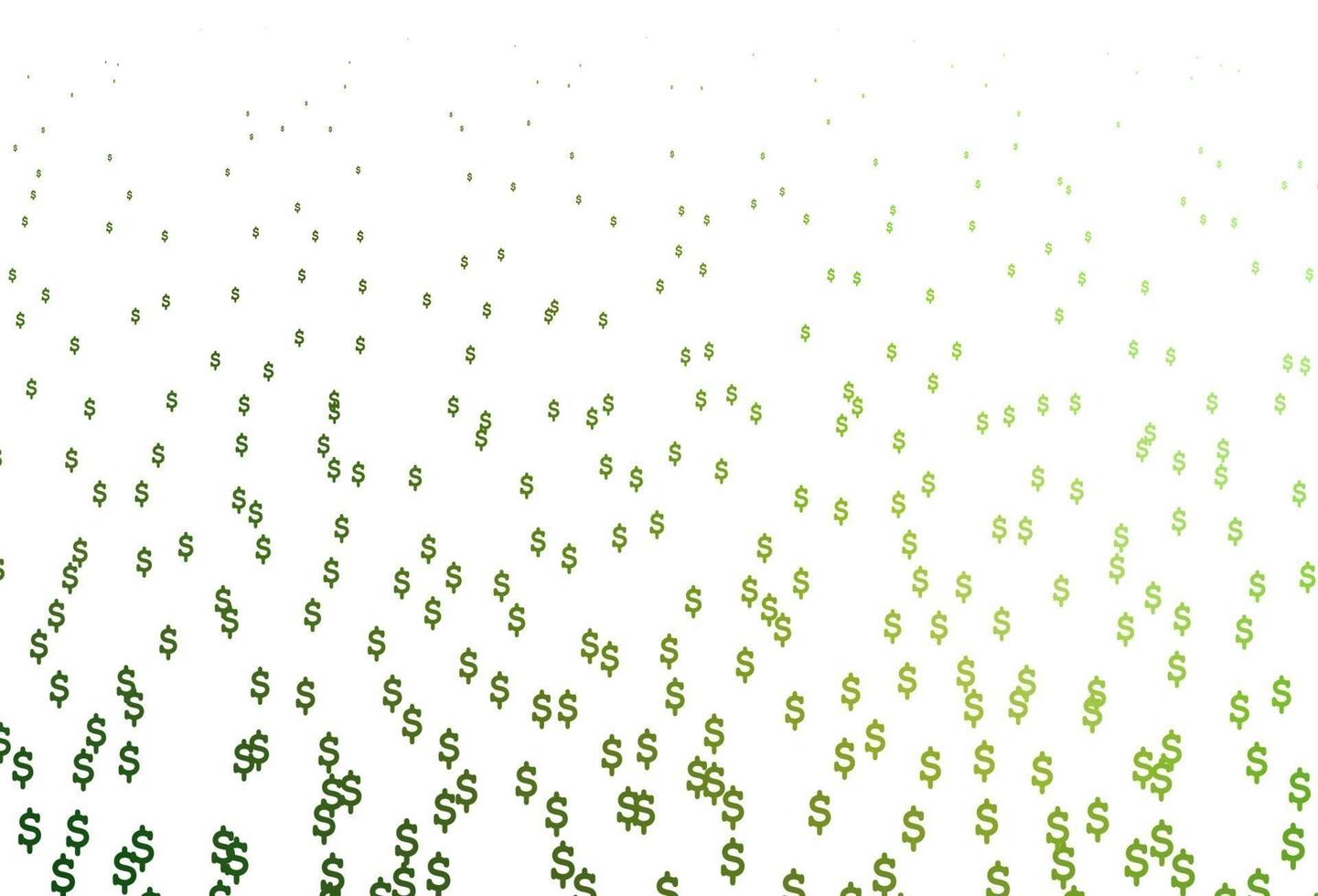 Light Green vector background with Dollar.