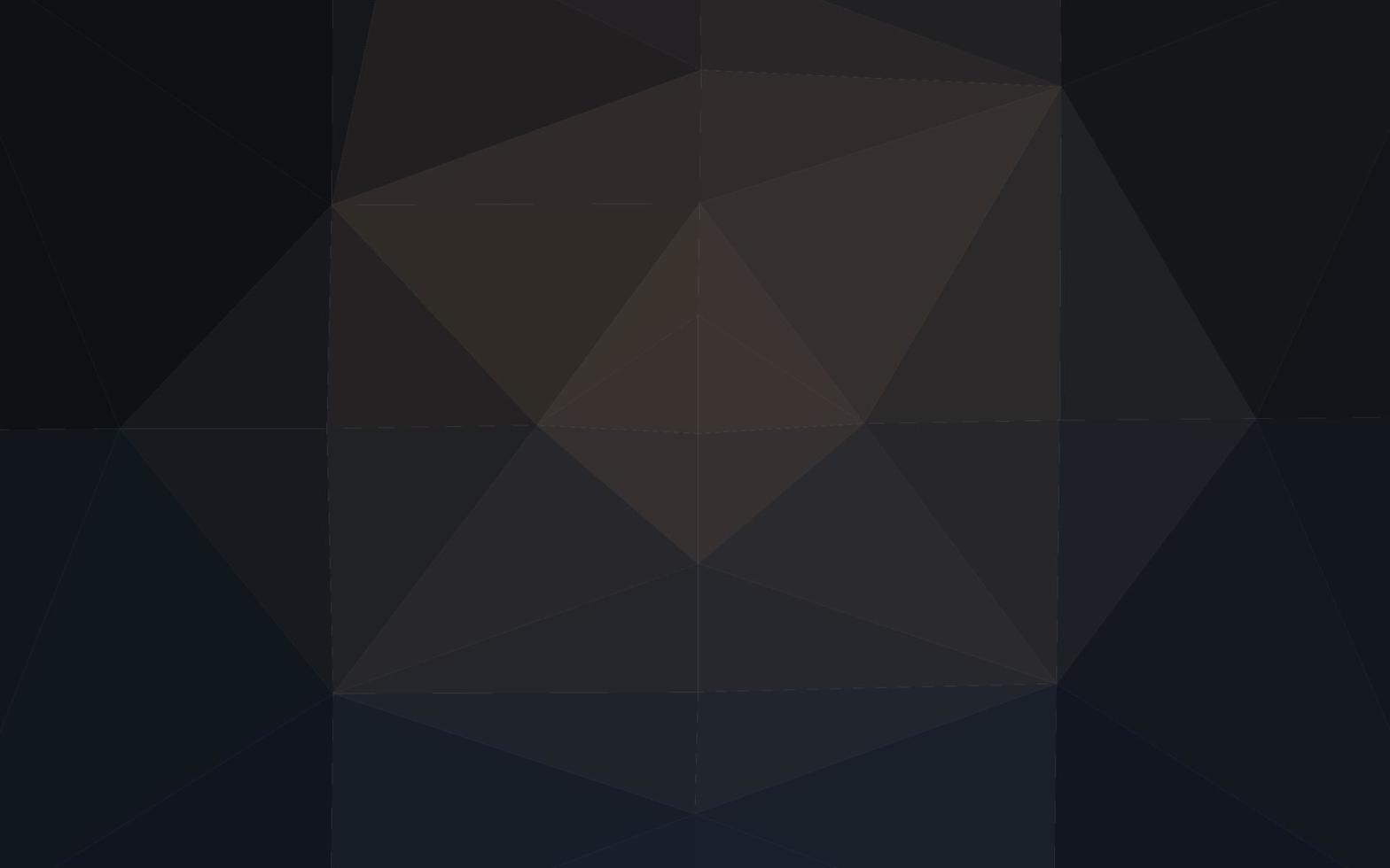 Dark Black vector low poly cover.