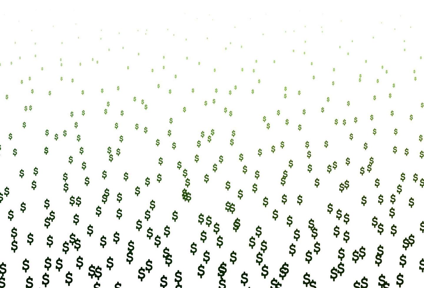 Light Green vector cover with Dollar signs.