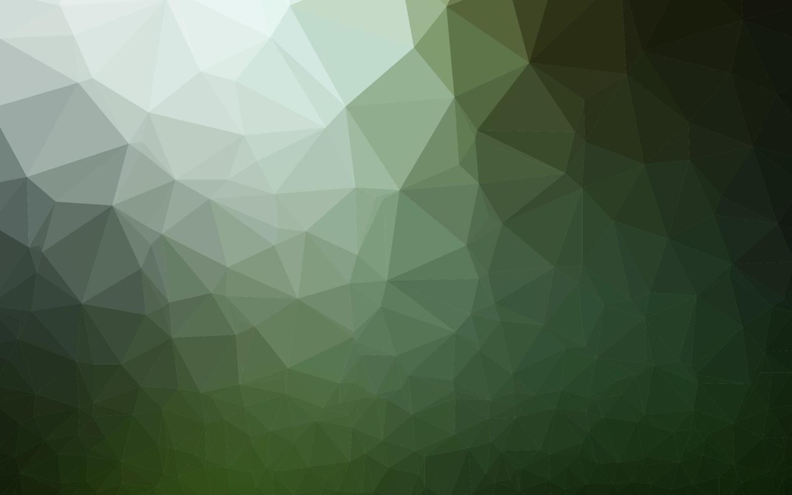 Plantilla de mosaico de triángulo vector verde oscuro.