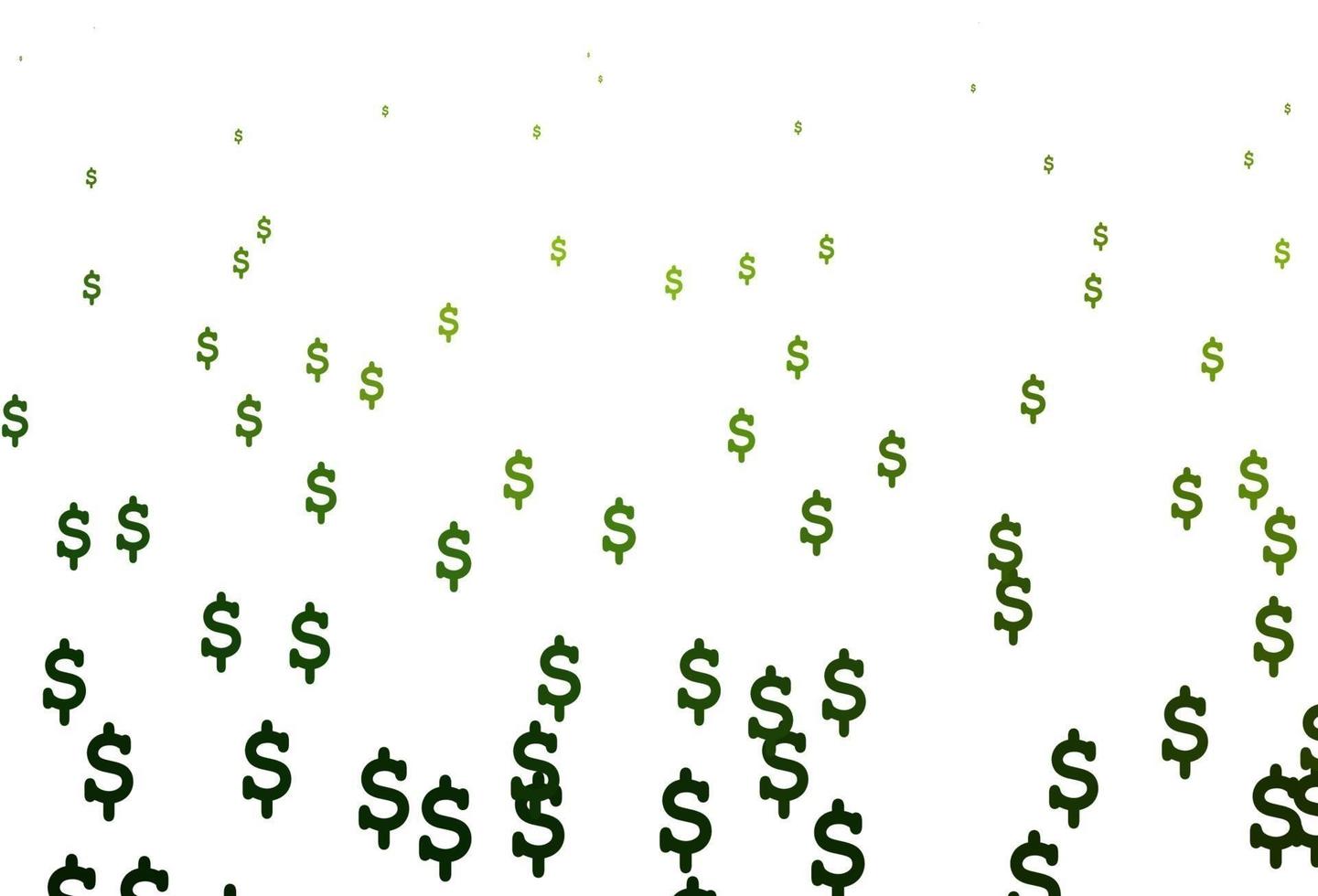 Light Green vector cover with Dollar signs.