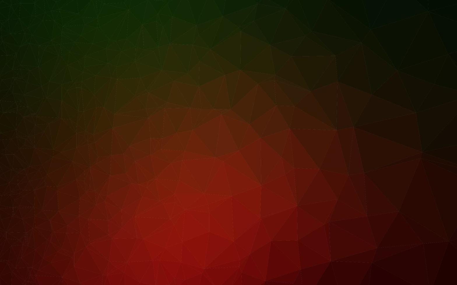 Dark Green, Red vector abstract mosaic background.