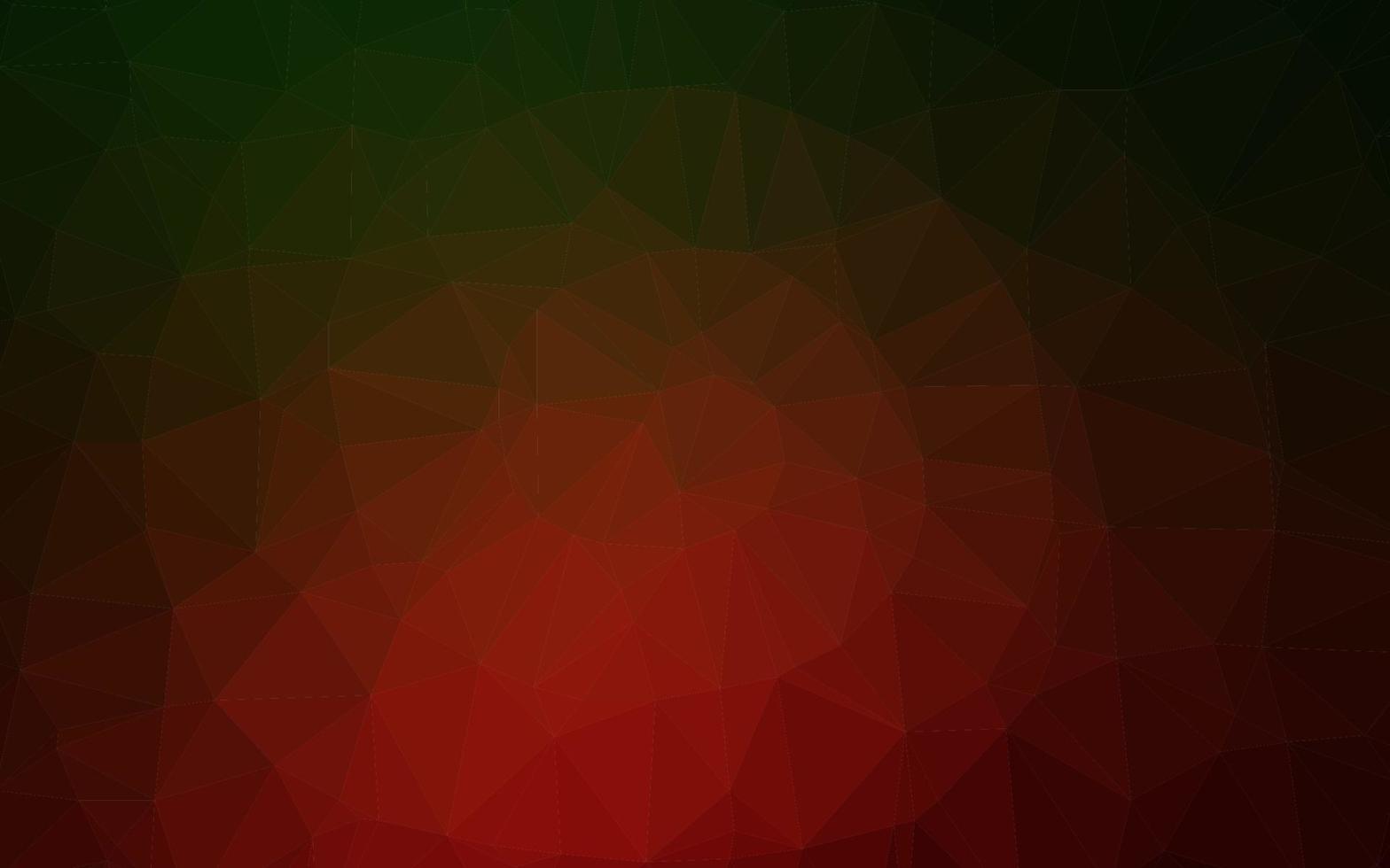 Dark Green, Red vector low poly layout.