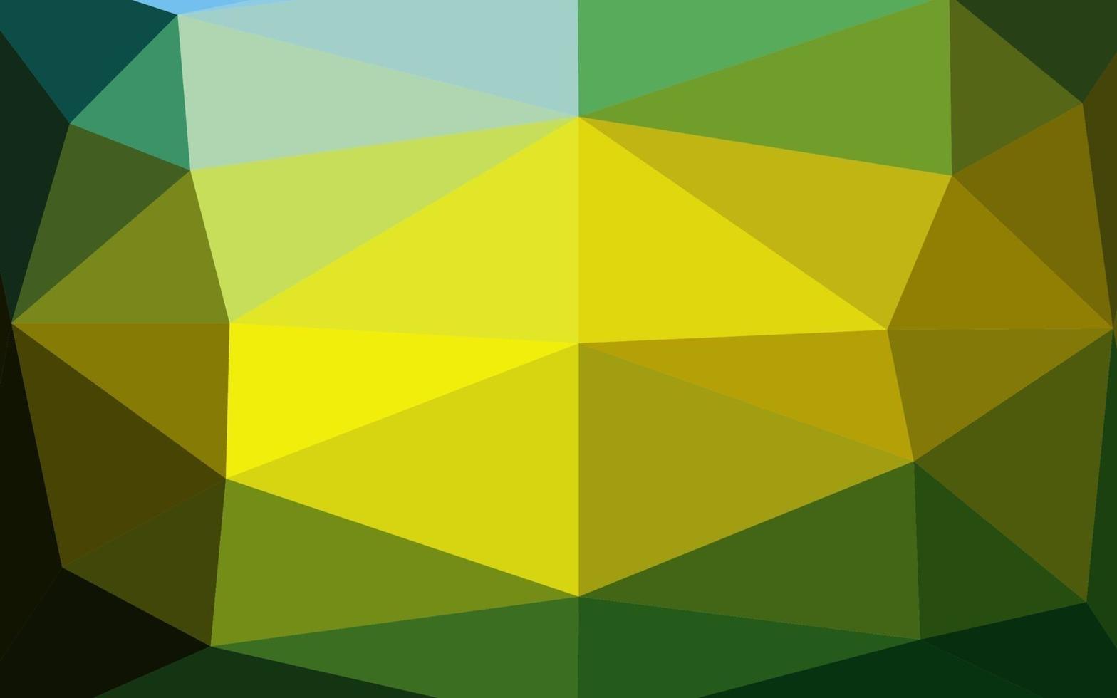 Dark Green, Yellow vector shining triangular background.