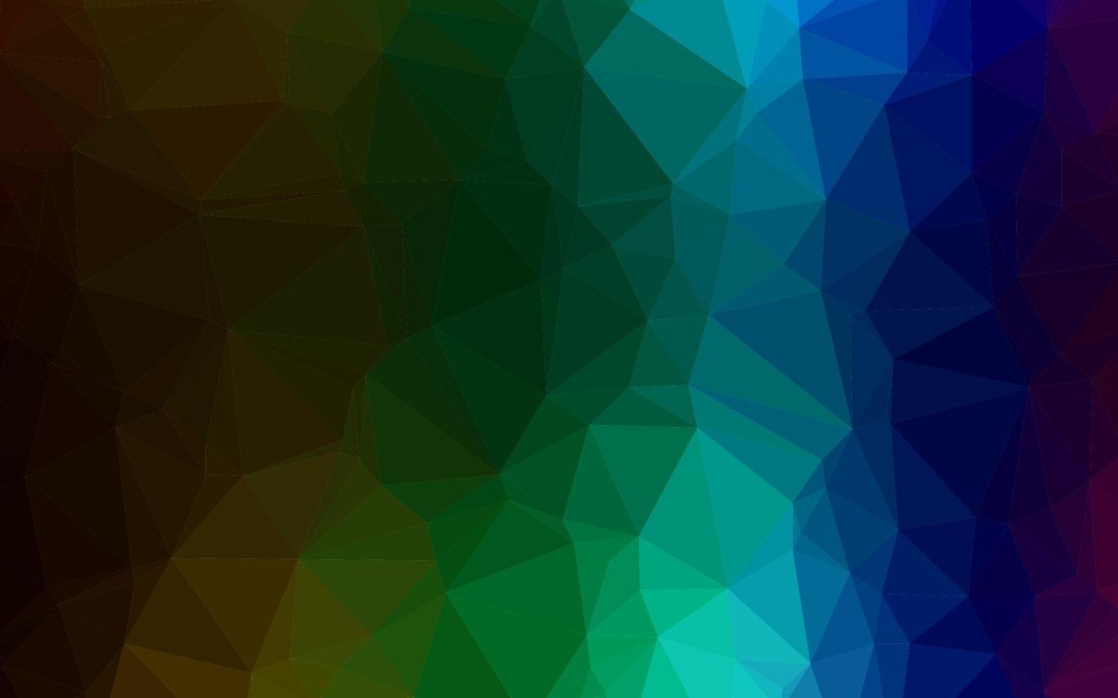 Dark Multicolor, Rainbow vector polygon abstract background.