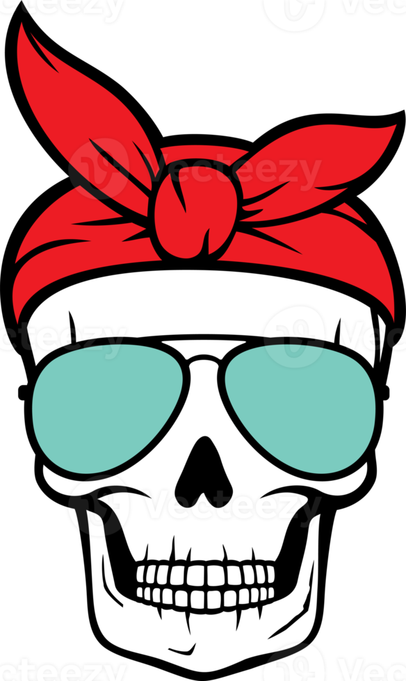 Skull with Aviator Sunglasses 12227493 PNG